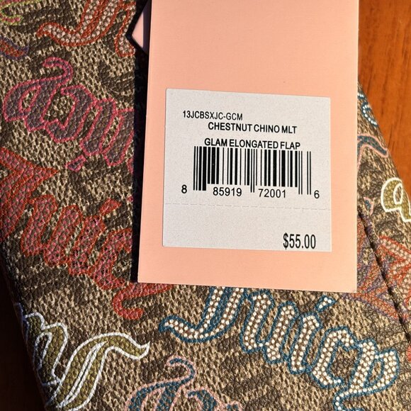 💖 Juicy Couture Continental Wallet | Logo Print | NWT | 8” x 4.5” | MSRP $55 - Picture 8 of 8